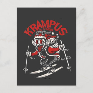 Julafton Gruss Vom Krampus jul Djävulen Meddelande Vykort