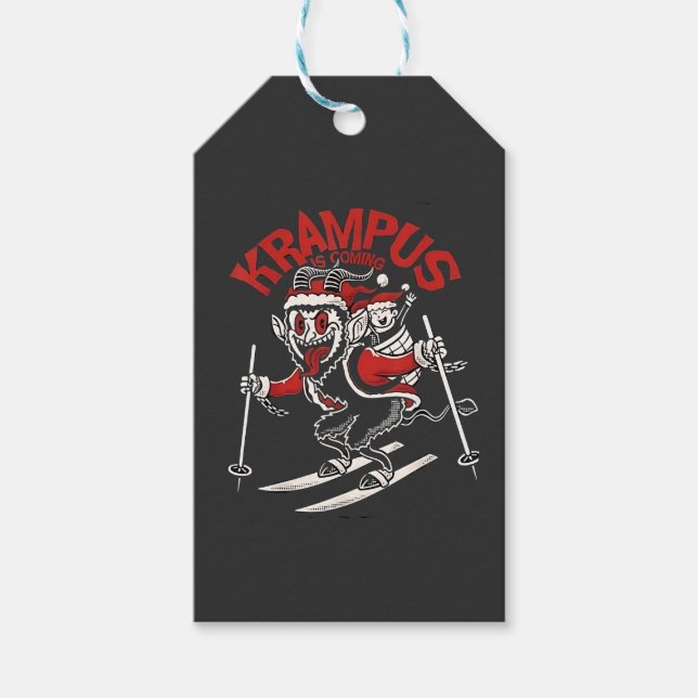Julafton Gruss Vom Krampus jul Djävulen Presentetikett (Framsidan)