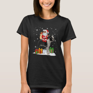 Julafton H i Jultomten Riding Boston Terrier T Shirt