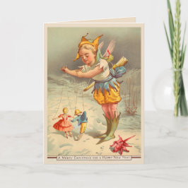 julafton Hälsning, påsatt Kort