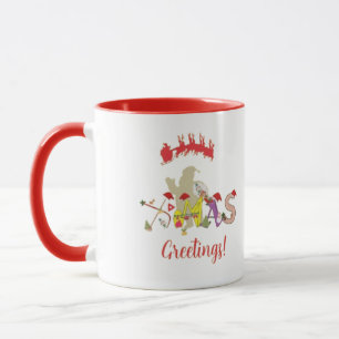 Julafton Hälsning Red Mugg