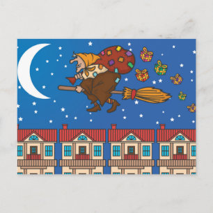 julafton häxBefana Helg Vykort