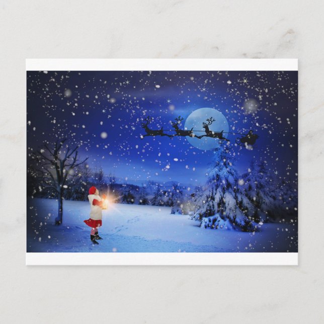 Julafton Helg Vykort (Framsida)