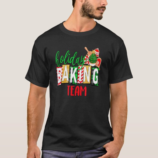 Julafton Helgdag Baking Team - julkostnad 1 T Shirt (Framsida)