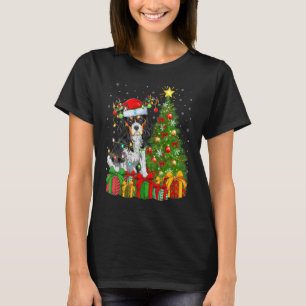 Julafton Helgdag Ljus Santa English Setter Hund Ch T Shirt