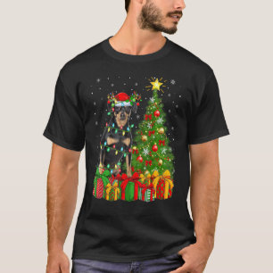 Julafton Helgdag Santa Miniature Pinscher Hund Chr T Shirt