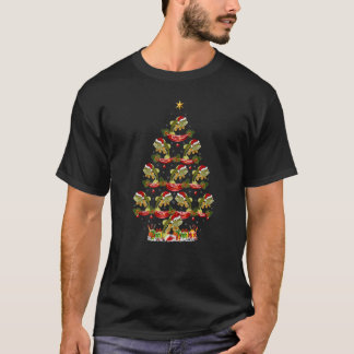 Julafton Helgdag Santa Stripe Bass Fish jul Tre T Shirt