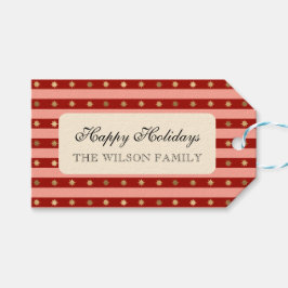 Julafton Helgdag Stripe Noel Julaftonrensning Presentetikett