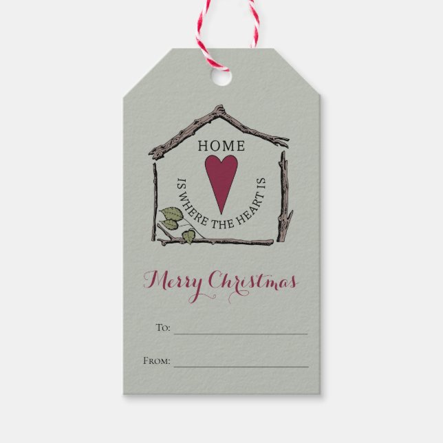Julafton Hem är där hjärtat är från Presentetikett (Framsidan)