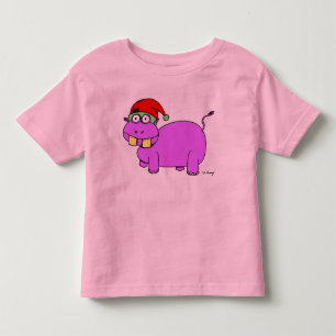 Julafton Hippo Småbarn Ringer T-Shirt