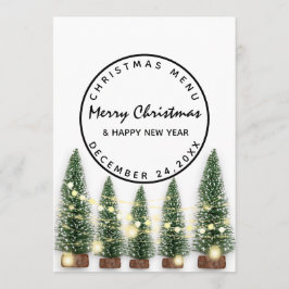 Julafton Höger Vintermeny Ljusgrön Vit Meny