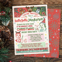 Julafton Humor i Party vid jul Retro-århundradets Inbjudningar
