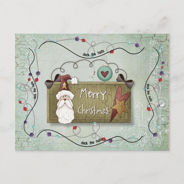 JULAFTON i juli-kort Helg Vykort (Framsida)