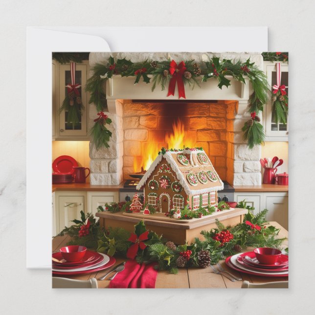 Julafton Inbjudningar (Framsida)