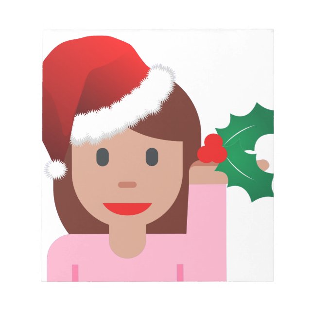 julafton informationsflicka emoji anteckningsblock (Framsida)