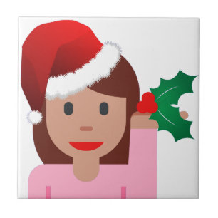 julafton informationsflicka emoji kakelplatta