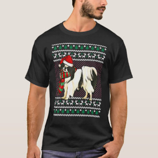 Julafton japansk chin Hund Santa Hat Ugly jul T Shirt