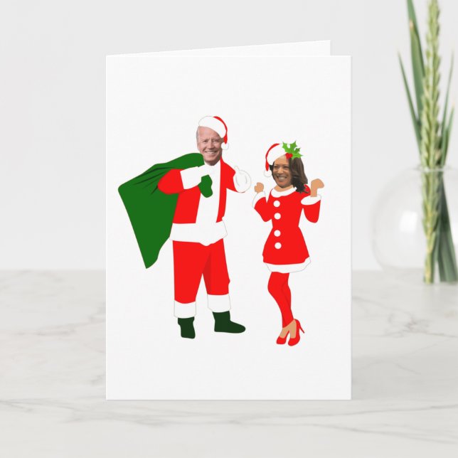 julafton joe biden Santa kamala harris Inbjudan (Framsida)