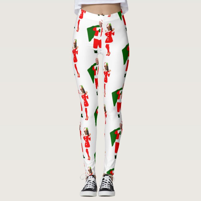 julafton joe biden Santa kamala harris Leggings (Framsida)