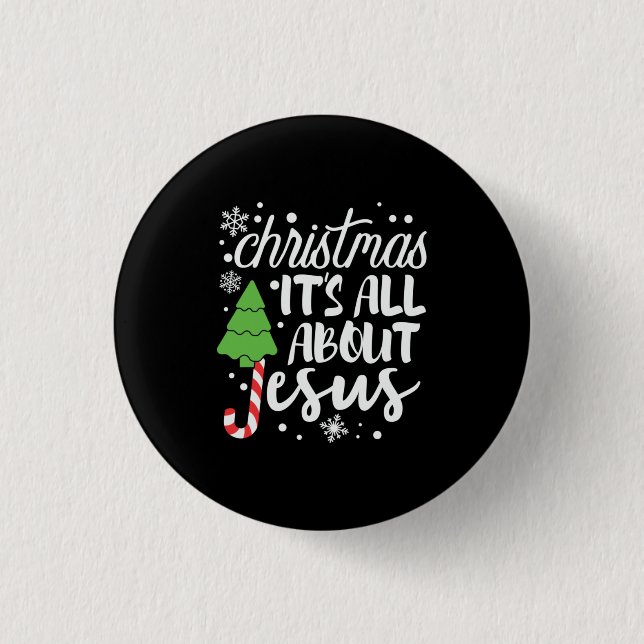 Julafton jul handlar det om Jesus Knapp (Framsida)