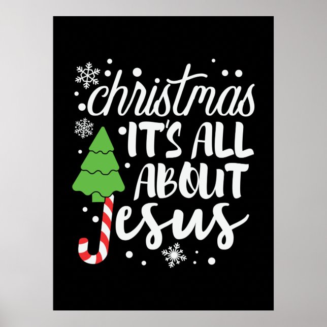 Julafton jul handlar det om Jesus Poster (Framsidan)