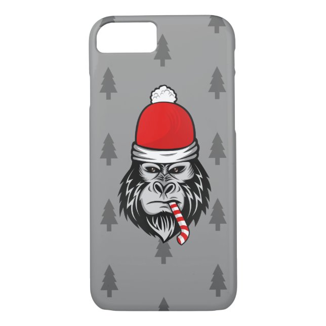 julafton jultomten gorilla Case-Mate iPhone skal (Baksida)