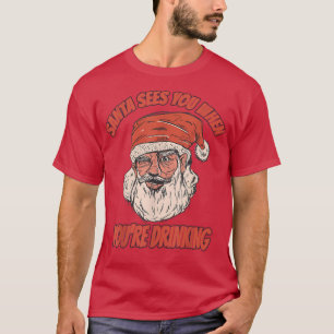 Julafton Jultomten kostumöl berusad tipsy lycklig T Shirt
