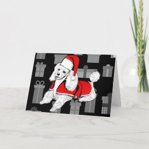 julafton jultomten pudel helgkort