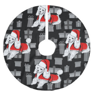 julafton jultomten pudel julgransmatta borstad polyester