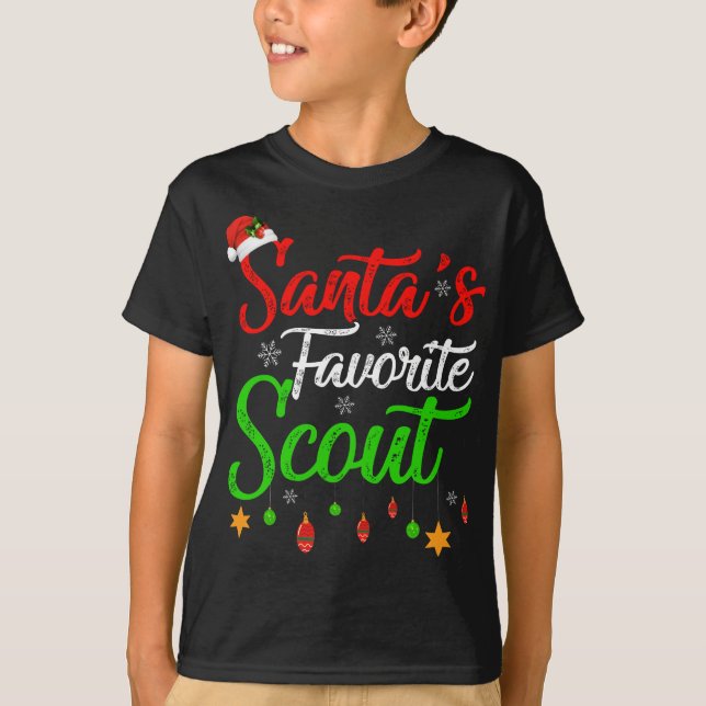 Julafton jultomtens favoritscout jul t shirt (Framsida)