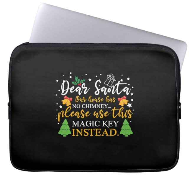 Julafton Kära Santa Magic Nyckel Laptop Fodral (Framsidan)