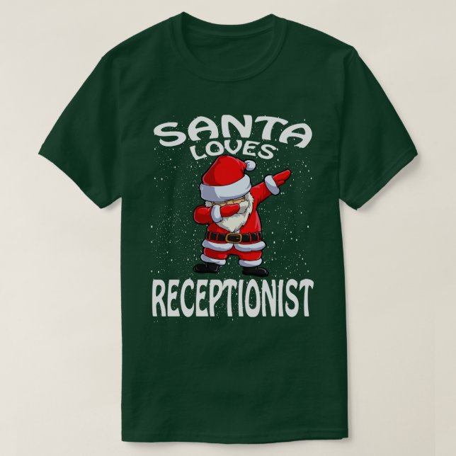 julafton Kärlek Receptionist jul T Shirt (Design framsida)