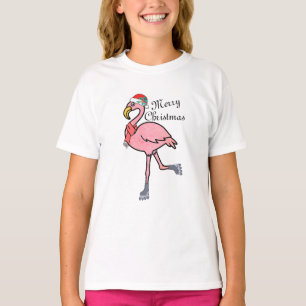 Julafton Kids, Helgdag Jul Cute Flamingo Småbarn T Shirt