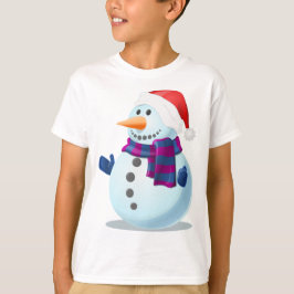 Julafton Kids Sweatshirt-Snögubbe Design T-shirt