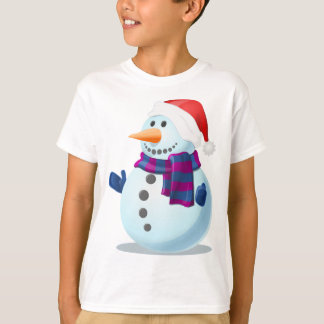 Julafton Kids Sweatshirt-Snögubbe Design T-shirt