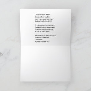 Julafton-kort och dikt helgkort