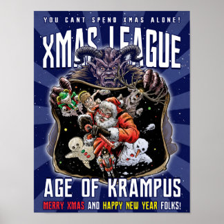Julafton League-åldern i Krampus Poster