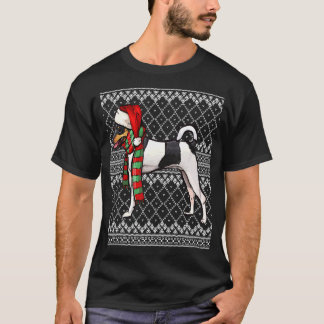 Julafton Leksak Fox Terrier Jultomten Hat Ugly Chr T Shirt