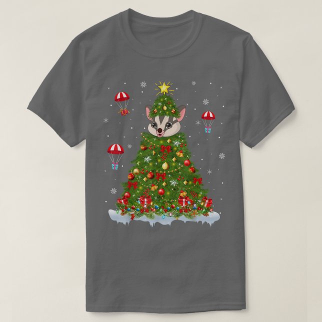 Julafton Light Matching Family Funny Sugar Glider  T Shirt (Design framsida)