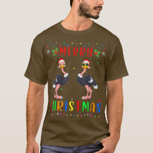 Julafton Light Ostriches Design Matcha julpaj T Shirt