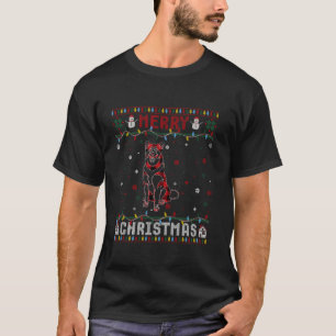 Julafton Lighting Alaska Malamute Hund God jul T Shirt