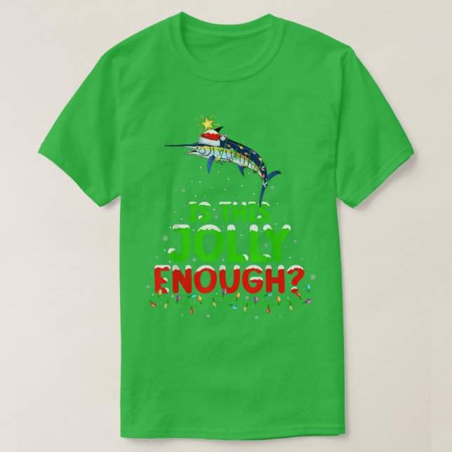 Julafton Lighting är den här sjöfiskens Kristus so T Shirt (Design framsida)
