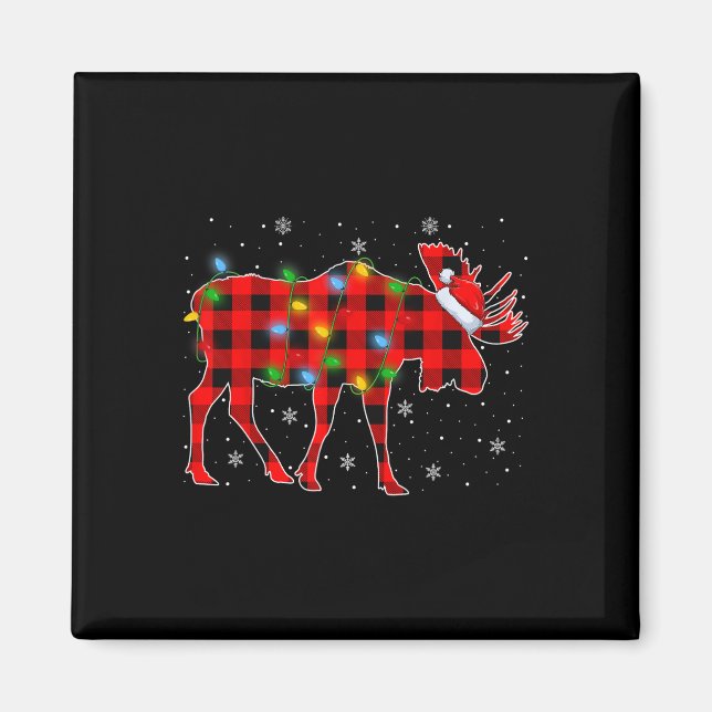 Julafton Lighting Buffalo Plade Santa Moose jul Magnet (Framsidan)