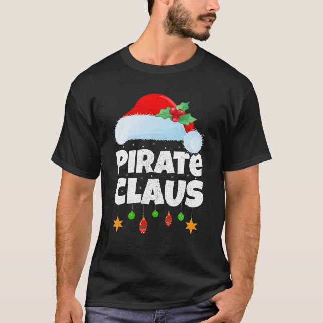 Julafton Lighting Family Matching Santa Pirat Clau T Shirt (Framsida)