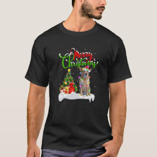 Julafton Lighting Matching Santa Australian Cattle T Shirt