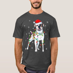 Julafton Lighting Matching Santa Hat American Bull T Shirt