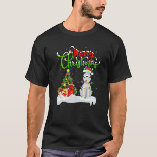 Julafton Lighting Matching Santa Siberian husky Hu T Shirt