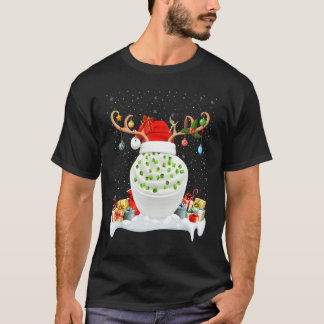 Julafton Lighting Reindeer Santa Hat Sour Cream Kr T Shirt