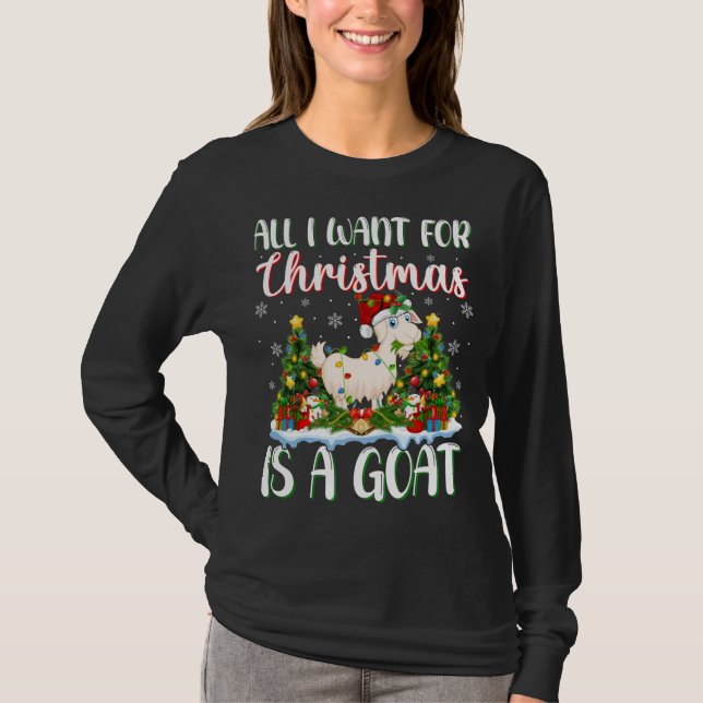 Julafton Lighting Santa, allt jag vill ha i julkla T Shirt (Framsida)