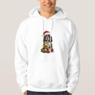 Julafton Lighting Santa Hat Alaska Malamute Hund C Hoodie